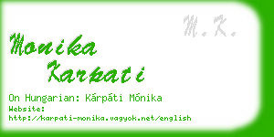 monika karpati business card
